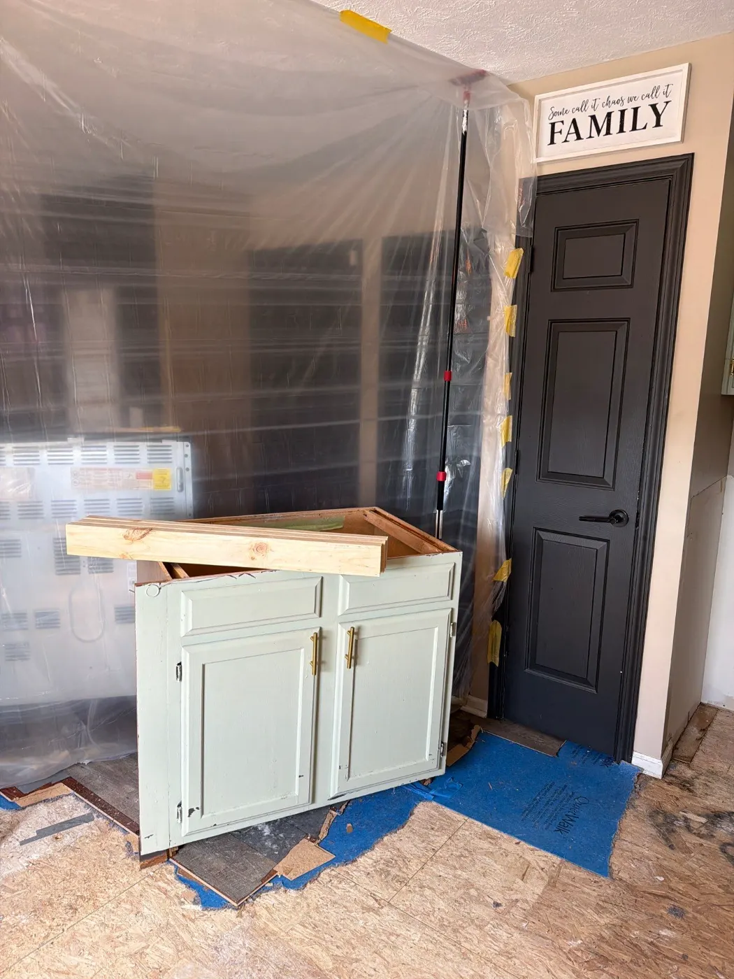 Drying setup in Glen Oaks Commons finished basement after water event